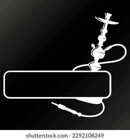 Silhouette of a hookah for smoking and relaxing