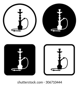 silhouette of a hookah - vector icon