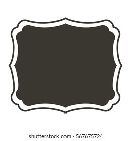 silhouette horizontal border heraldic with decorative design
