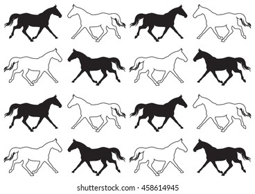 silhouette of a horse