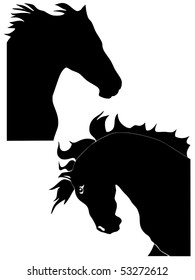 silhouette of horse