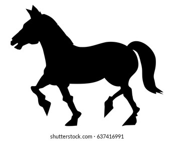 silhouette of horse