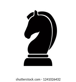 Silhouette of a horse chess piece. Vector illustration design