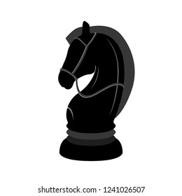 Silhouette of a horse chess piece. Vector illustration design