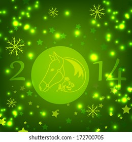 Silhouette of a horse drawn in doodles minimal style. vector illustration