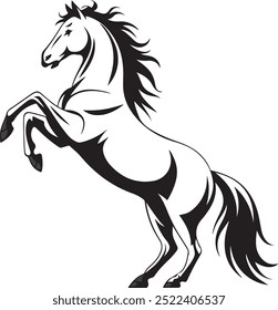 Icono del caballo de la silueta, dibujo del caballo, logotipo del caballo, Vector del caballo