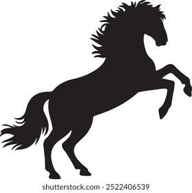 Silhouette horse icon, horse drawing, horse logo, horse vector