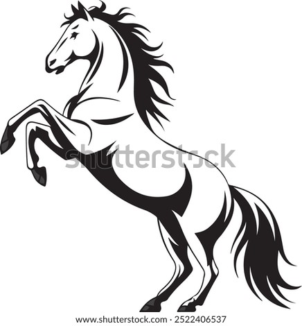 Silhouette horse icon, horse drawing, horse logo, horse vector