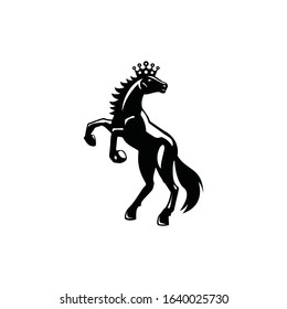 silhouette of a horse isolated on white background