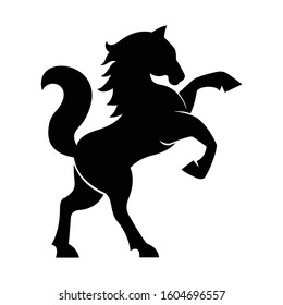 silhouette of horse logo design standing vector isolated