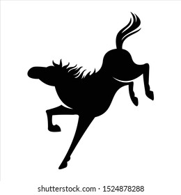 silhouette Horse Logo Template Vector icon illustration design
