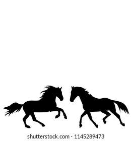  silhouette horse running