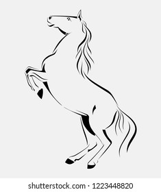 silhouette of horse vector 