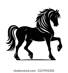 Silhouette of horse vector illustration