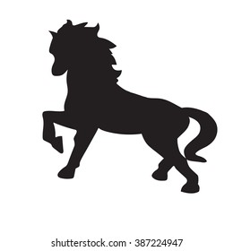 
silhouette of a horse   vector isolated