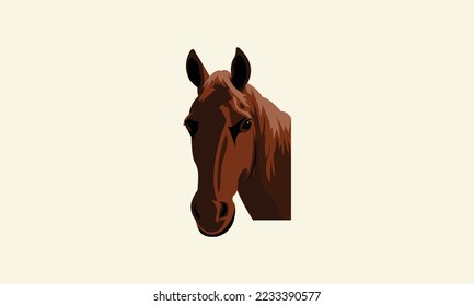 silhouette horse vector logo design