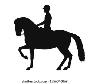 Little Girl Riding Pony Standing Still Stock Vector (Royalty Free ...