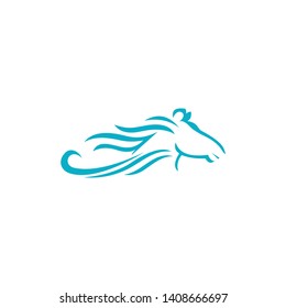 silhouette of a horse's ,Mustang, stallion, mascot, wild horse, arabic beast for race icon. Mad eye. Sport hockey, football, rugby logo design template