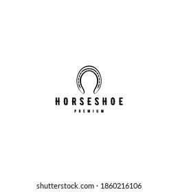 Silhouette Horseshoe Icon Vector Concept Design Illustration