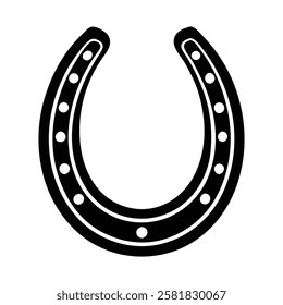 silhouette of a horseshoe vector icon