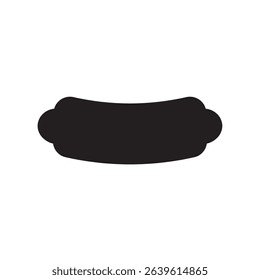 Silhouette of hot dog. Vector design. Illustration on white background.