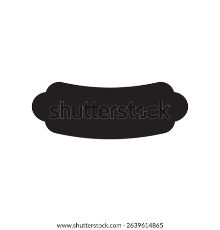 Silhouette of hot dog. Vector design. Illustration on white background.