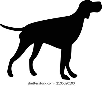 Silhouette Hound Dog as a Flat Icon