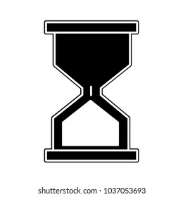 silhouette hourglass classic object to control the time