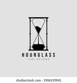 Silhouette-Stundenglas-Logo Vektorgrafik-Design