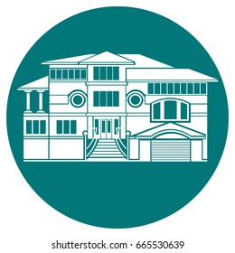 Silhouette of a house