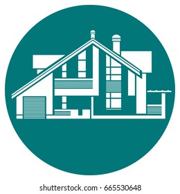 Silhouette of a house