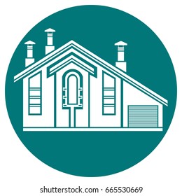 Silhouette of a house