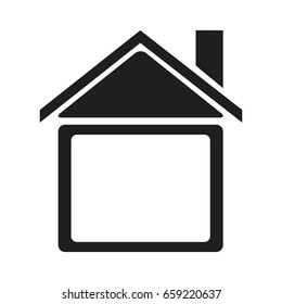 silhouette house home construction structure icon