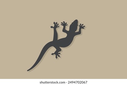 Silhouette of a house lizard for reptile design