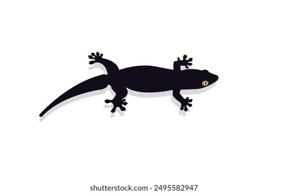 Silhouette of a house lizard for reptile design