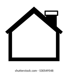 silhouette of house side one floor