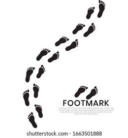 silhouette of human footprints. Baby footsteps icon. Footwear marks.