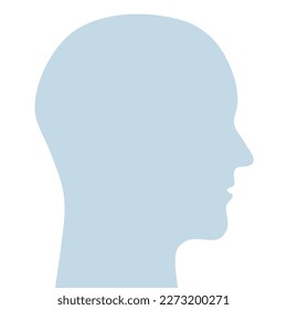 Silhouette of a human head
