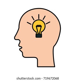 silhouette human head creativity idea solution innovation