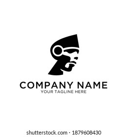 Silhouette of human head. Face profile view. Elegant silhouette of human face. Vector Illustration