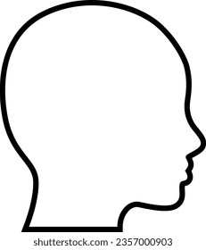 silhouette human head logo icon vector