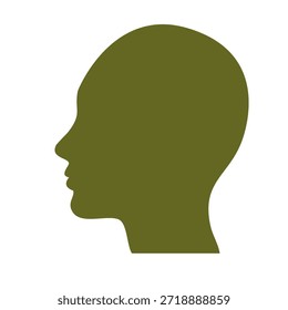 Silhouette eines menschlichen Kopfes für Denkvermögen und psychische Gesundheit Profil