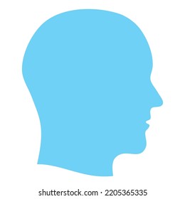 Silhouette Of A Human Head Turned Right