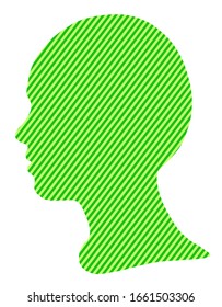 Silhouette of human head, vector illustration