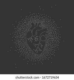 Silhouette of a human heart. Vector illustration.