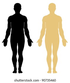 Silhouette of human. Male