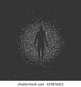 Silhouette Of A Human.Vector Illustration.