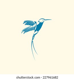 Silhouette des Kolibris. Vektor EPS10