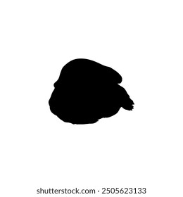 Silhouette of the The Humphead wrasse (Cheilinus undulatus), also known as the Māori wrasse, Napoleon wrasse, Napoleon fish. Flat Style, can use for Logo Gram, Animal Illustration, Pictogram, ect