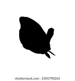 Silhouette of the The Humphead wrasse (Cheilinus undulatus), also known as the Māori wrasse, Napoleon wrasse, Napoleon fish. Flat Style, can use for Logo Gram, Animal Illustration, Pictogram, ect